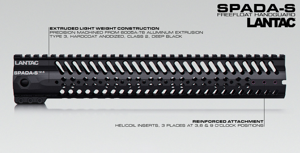 LANTAC SPADA-S Freefloat Handguard 13.5