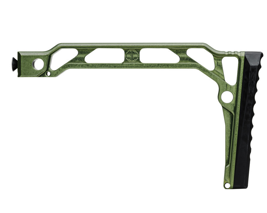 JMAC Skeleton Stock 8inch Rise - Green Anodized - NO MOUNT INCLUDED