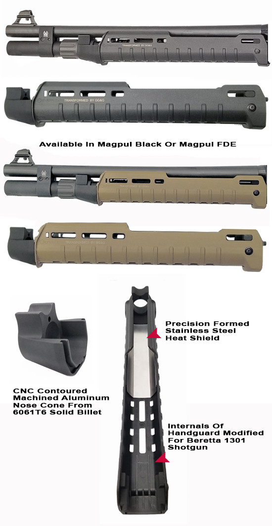 GG&G Magpul Zhukov Handguard for Berretta 1301 - FDE