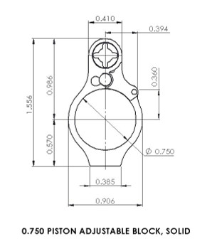 Superlative Arms .750" Adjustable Piston System -Pistol Length - Solid - Melonited - Low Pro - AR15 Superlative Arms .750" Adjustable Piston System -Pistol Length - Solid - Melonited - Low Pro - AR15