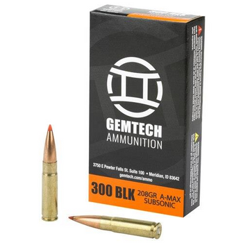 Gemtech 300blk 208gr A-Max Subsonic 20rd Gemtech 300blk 208gr A-Max Subsonic 20rd