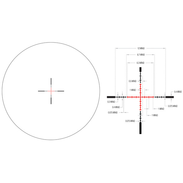 Trijicon Credo - 1-4x24mm SFP Illuminated Riflescope - Red MRAD Ranging Reticle, CR424-C-2900011, 719307402980