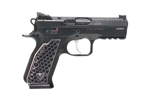 CZ Custom Shop Shadow 2 Compact 9mm Pistol - Vytal Mfg Kraken - Black & Silver, The Krakens, Vytal Manufacturing, Kraken Basepads, 96230, 91252, 806703912523