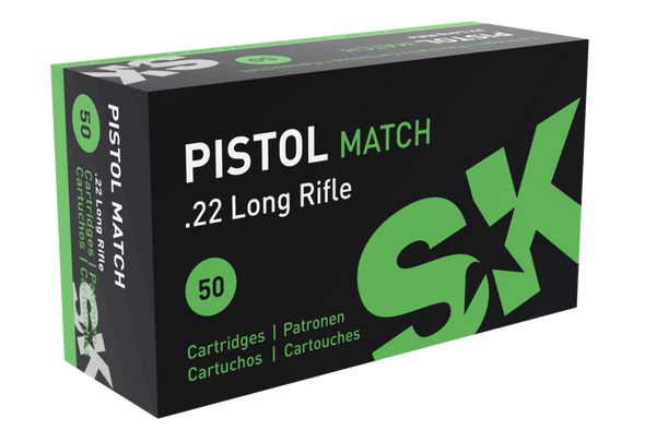 SK Pistol Match .22 LR 40gr Ammunition - 50 Rd Box, RK420114, 420114, 4023045421148