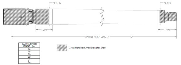 Proof Research Pre-Fit Barrel Q The Fix - .22 Creedmoor - 18" Carbon Fiber Threaded Barrel, 129258, 843068129258