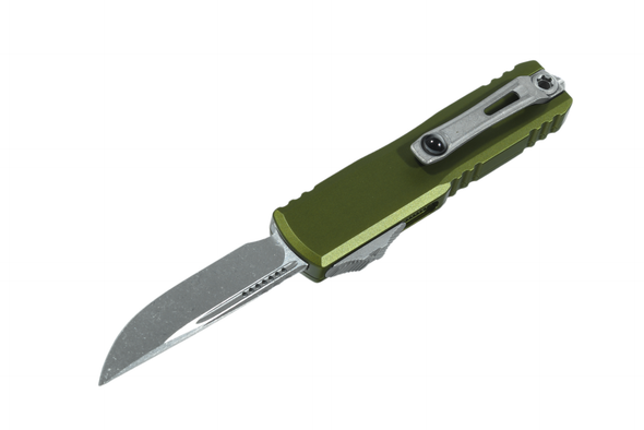 Microtech UTX-85 Gen IV S/E - OD Green Handle - Apocalyptic Blade, 12314-10APOD, 841768185512