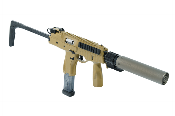 B&T TP9 SBR 9mm 5.11" Barrel & TP9/MP9 Suppressor Kit - RAL8000, BT-30105-N-SBR-RAL-FS-KIT, 840225717310