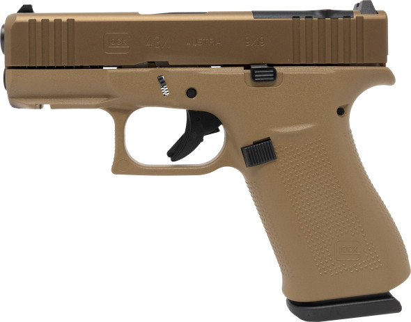 Glock 43X MOS 9mm Pistol 3.41" Barrel - Davidson's Exclusive Coyote Brown, PX435Z201FRMOSK, 764503066696
