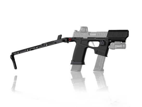 Flux Defense Raider 365 Aluminum PDW Chassis - Pistol Brace - Black, 161-00012