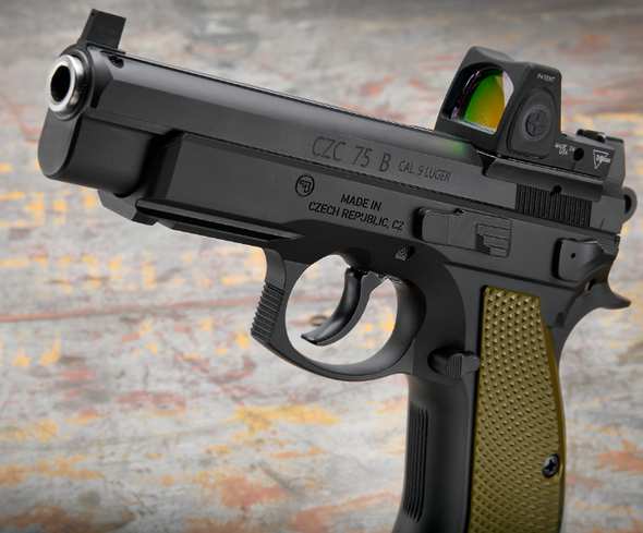 CZ Custom Shop CZ75 P01 Long Slide 9mm Pistol & Trijicon RMR Red Dot Optic Bundle