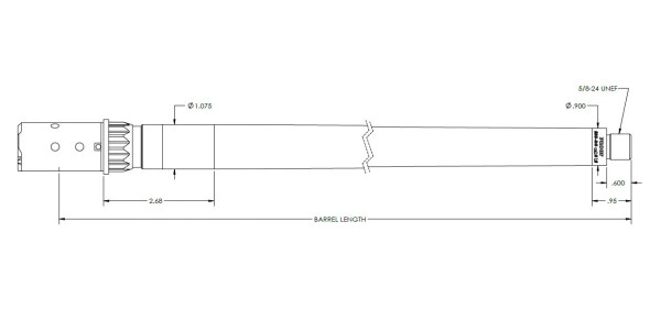 Proof Research Pre-Fit Barrel Sig Sauer CROSS - 22 Creedmoor - 18" Carbon Fiber Threaded Barrel, 139257, 843068139257