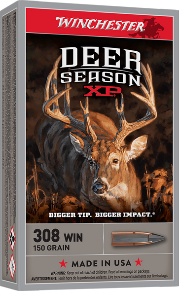 Winchester Deer Season XP .308 Win 150gr Extreme Point - 20 Rd Box, X308DS, 020892221550
