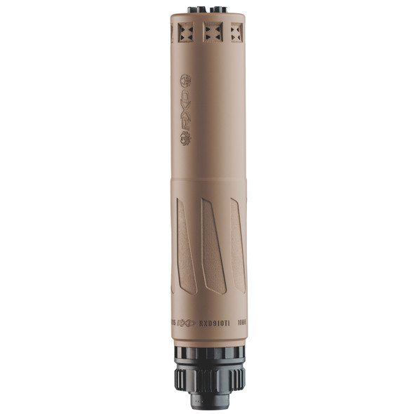 Dead Air RXD 910Ti Optimized 9mm / 10mm Bore Titanium Suppressor - FDE, RXD910TiFDE, 810128163637