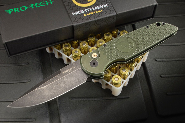 Nighthawk Custom ProTech TR-3 Knife - Battle Worn OD Green Edition, K211-BWG