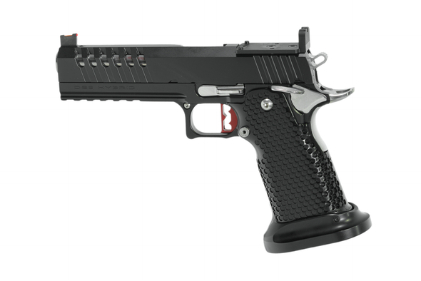 MPA DS9 Hybrid Optic Ready 9mm Pistol 5" Bull Barrel - Black & Red Trigger, DS9-HYBRID-BLK-RED