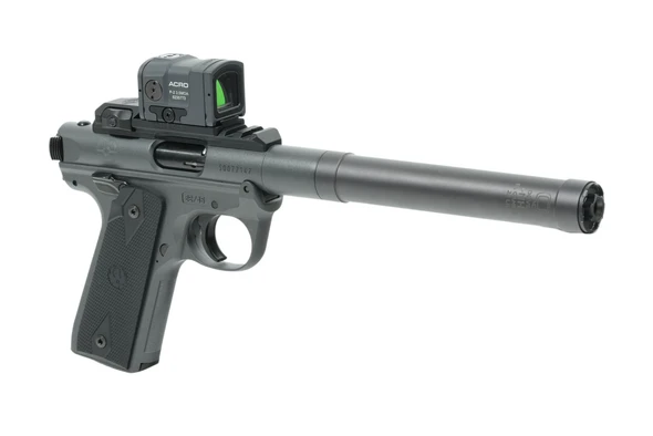 Ruger Mark IV 22/45 Tactical Pistol with Q El Camino Titanium Suppressor Bundle - Grey, 40186-CAMINO-BUNDLE, 40186, SIL-EC-22, 200871, 100-256, 736676401864, 
086695500032, 7350004387366, 850053448195