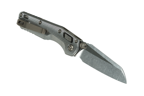 Microtech MSI Mini-RAM-LOK Titanium with Flamed Accents - Stonewash Fluted Finish, 210M-10FLMS5, 841768198932
