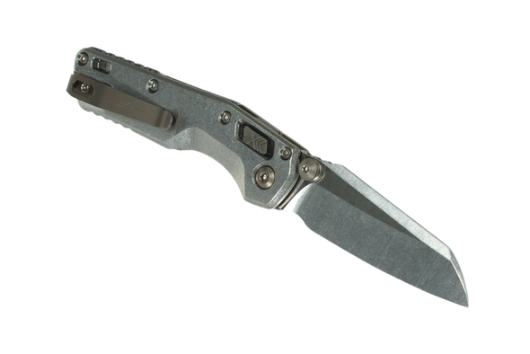 Microtech MSI Mini-RAM-LOK Titanium with Flamed Accents - Stonewash Slab Side Finish, 210M-10MS5, 841768198918