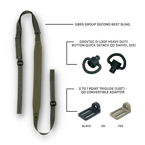 GBRS GROUP SECOND BEST SLING BUNDLE - RANGER GREEN, GEAR-SBS-RG-B, 850074090779