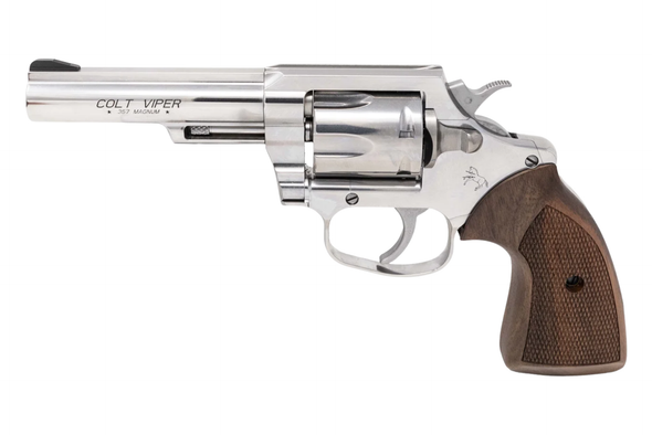 Colt Viper .357 Magnum Revolver 4.25" Barrel - Traditional Walnut Grips - 6 Rds, VIPER-SP4WRR, 098289001412