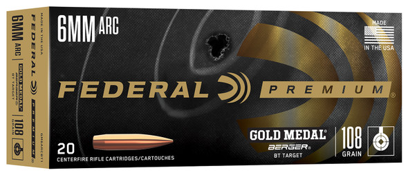 Federal Gold Medal 6MM ARC 108gr - 20rd Box