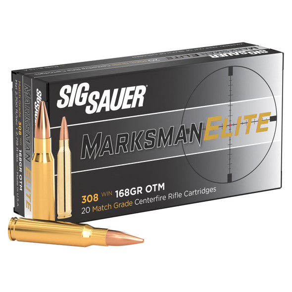 Sig Sauer Elite Match .308 Winchester 165gr Open Tip Match - 20 Rd, E308M1-20, 798681552948