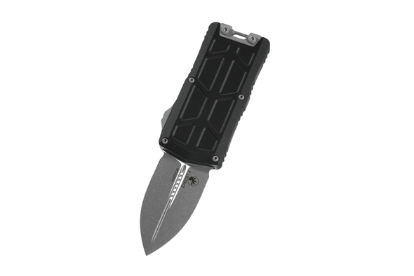 Microtech Exocet II D/E - Black Handle - Apocalyptic Blade Finish, 1157-10AP, 810222581146