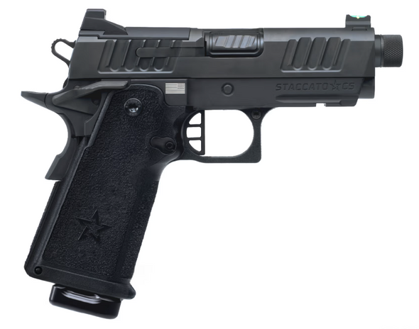 Staccato CS Full Size Aluminum 9mm Pistol 4" Threaded DLC Bull Barrel - 17 Rd, 14-1501-000314
