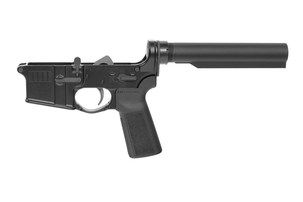 SOLGW M4 Rebellious Stripes LFT Ambi Complete Lower Receiver with VLTOR A5 Buffer System - No Stock, L-STRIPES-LFT-MS-A-BLK, 657628674467
