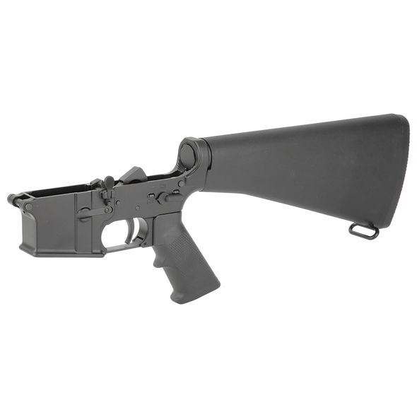 KAK Industry KF-15 Complete Lower Receiver - A2 Stock - Black, 801-0604-005, 811163036818