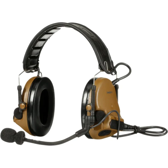 3M™ PELTOR™ ComTac V Headset MT20H682FB-47 CY, Foldable, Single Lead, Standard Dynamic Mic, NATO Wiring, Coyote, MT20H682FB-47 CY, 50076308945966, 76308945961