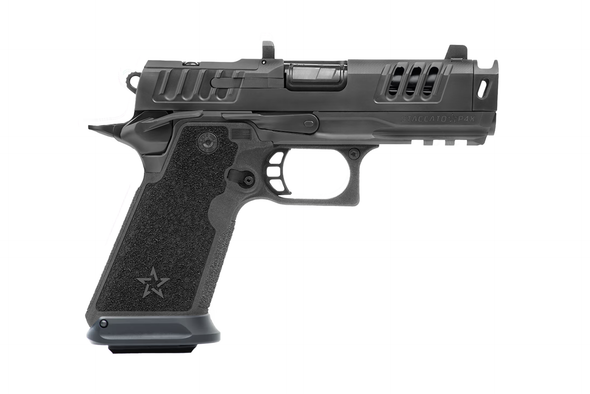 Staccato HD P4X 9mm DLC 4" Comp Pistol X-Serrrations - Premium Package - Trijicon Front Night Sight, 20-2700-000106-01, 850087808026