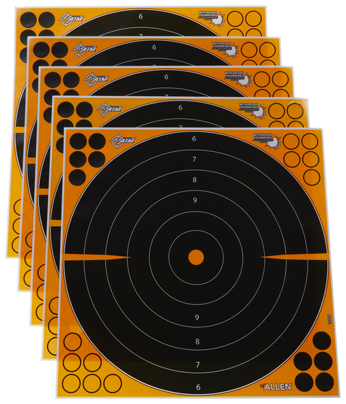 EZ-AIM Splash Reactive Self-Adhesive Target 17.5" Bullseye Pack - 5 per pack