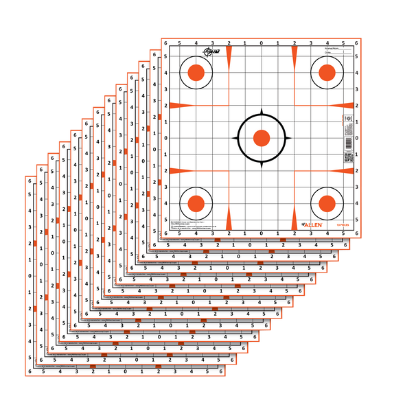 EZ-AIM Sight-In-Grid Target 12"x12" - 13 per pack