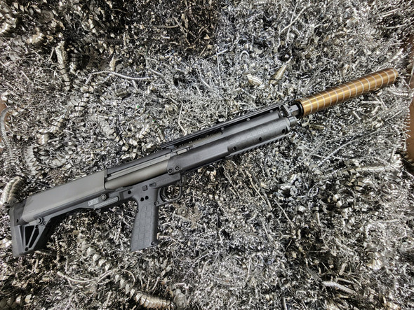 Rex Silentium MG12 Low Back Pressure 12GA SBS Steel Suppressor - Raw Heat Treat Finish, MG12