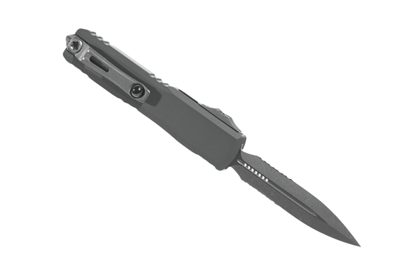 Microtech Ultratech Gen IV D/E Partial Serrated - Natural Clear Anodized - Apocalyptic Blade - Apocalyptic Blade, 11224-11APNC, 810222586035