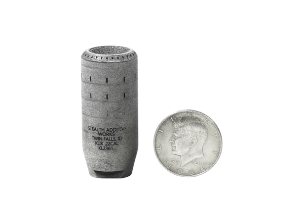 Stealth Additive Works Klik 22 Ultra-Compact Titanium Suppressor - Raw Finish