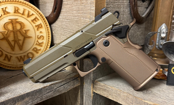 Nighthawk Custom Double Agent Commander 9mm Optic Ready Pistol 4.25" Barrel - Sandhawk Finish, 1343, 806802761343
