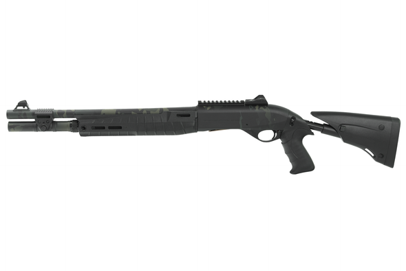 Benelli M2-G1 Tactical 12 Gauge Pistol Grip Shotgun w/ Telescopic Stock 18.5" Barrel - Multicam Black Camo Finish, 11622, 0650350116229, 650350116229