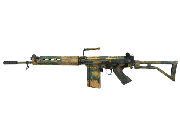 DSA SA58 FAL Bush Tracker 7.62x51mm Rifle 18" Barrel - Custom Brushstroke Camo Finish, SA5818CP-BT-A