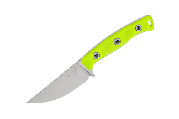 Microtech Akris - High Visibility G-10 Handle - Stonewash Standard - Black Kydex Sheath, 95-10HV-5, 810222582792