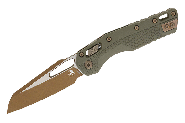 Microtech MSI Mini-RAM-LOK S/E Bronze - Moss Green Tri-Grip Pattern Finish, 210T-1PMMG-C19Z23, 810222586608