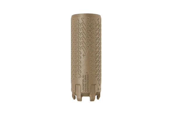 Irregular Design Group HESYCHIA 556UK - 5.56mm Inconel Suppressor + MFE Muzzle Device - FDE, IDG-556UK-FDE-DLR