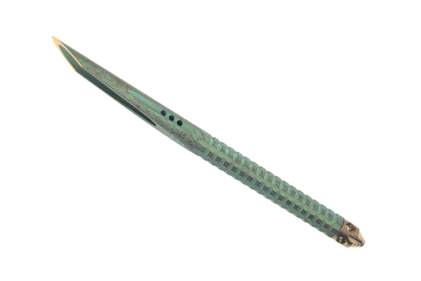 Microtech TAC-P Mini Self Defense Tool - Antique Green Titanium Anodized Finish, 112M-MS2, 810222586875