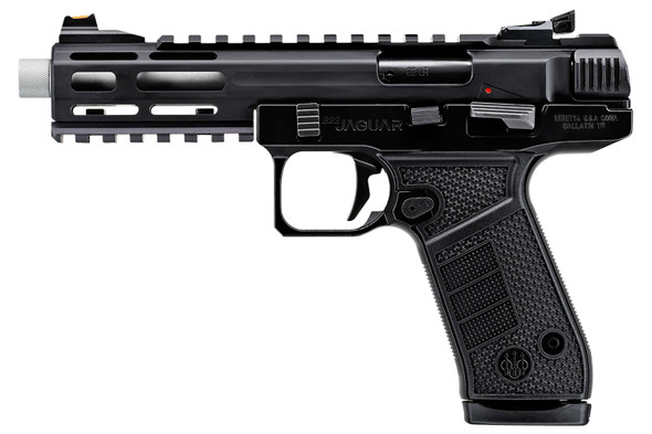 Beretta Jaguar Single Action Pistol .22 LR 5.25" Threaded Barrel - 15 Rd, JB22TACMET15, 082442981888