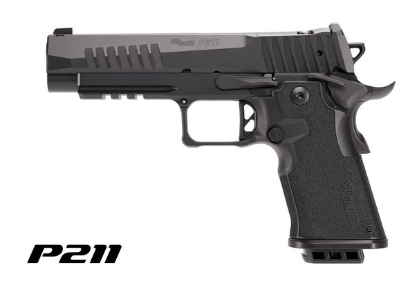 Sig Sauer P211-FULL 9mm Pistol 5" Bull Barrel - 21 Rd - Nitron® Black, 211F-9-BXR3, 798681740482