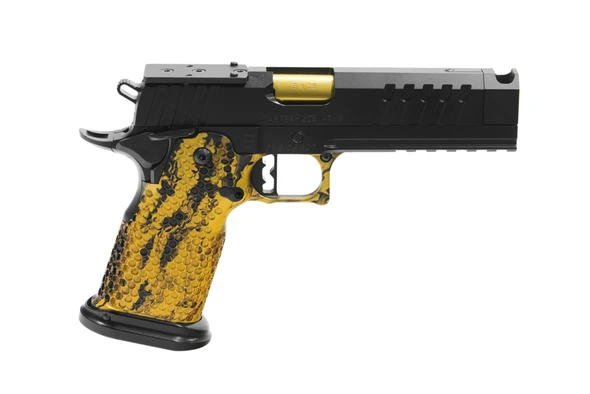 MPA DS9 TC Hybrid  9mm Pistol 4.6" Barrel - Single Port Compensator - Black & Gold Grip - Optic Only