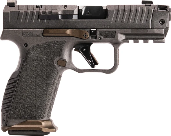 Canik x Radian Weapons METE MC9 Prime Radian 9mm Compact Pistol 3.8" Comp Barrel - Ramjet & Afterburner Compensator - Matte Gray, HG8611GV-N, 810212420653