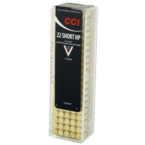 CCI Rimfire, .22 Short, CPHP, 27 Grain, 100 Rounds