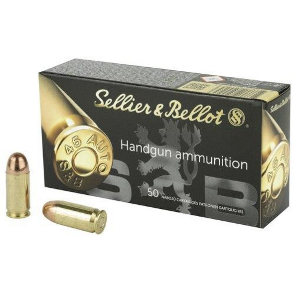 Sellier & Bellot Handgun Ammo - .45 ACP - FMJ - 230 grain - 50 Rounds